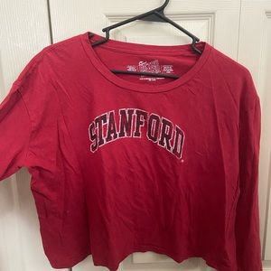 college long sleeve crop top